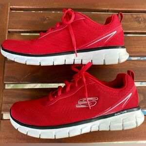 Skechers Red Dual-Lite Memory Foam Athletic Sneakers 8.5 Women’s